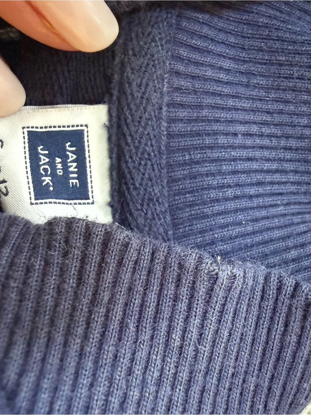 Janie and Jack Navy Zip Romper - 6-12M
